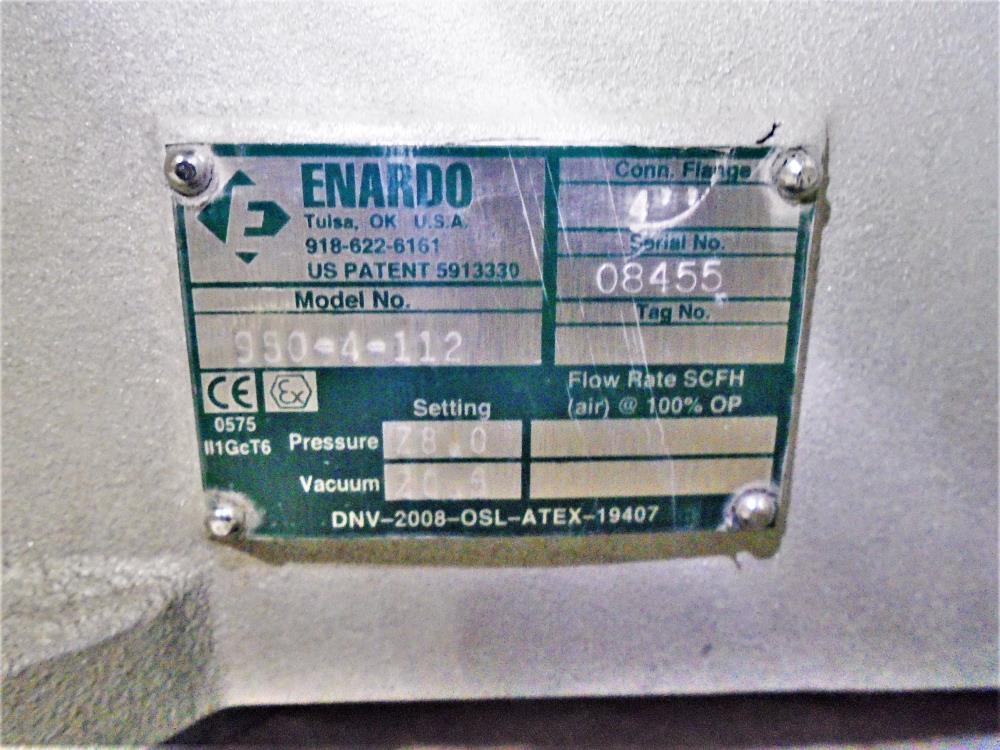 Enardo 4" 150# Pressure Vacuum Relief Vent Valve, 950-4-112, Aluminum